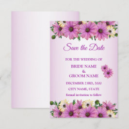 Elegantes Rosa Gelbes Florales Rustikal Save The Date