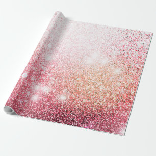 Elegantes rosa Glitter-chic Design Geschenkpapier