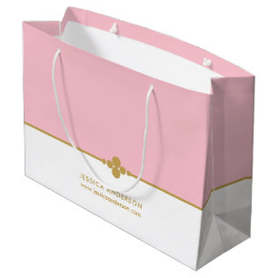 Elegantes Rosa Gold Custom Große Geschenktüte