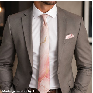 Elegantes Rosa-Gold-Marmor Krawatte