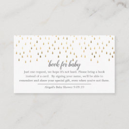 Elegantes Rosa & Gold Raindrops Book for Baby Begleitkarte