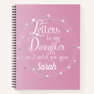 Elegantes, rosa, helles Letters Design Notizbuch