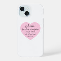 Elegantes rosa Herz Bibelvers Christlicher Glaube 