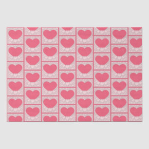 Elegantes rosa Herz Frohes Valentinstag Stylisch Seidenpapier