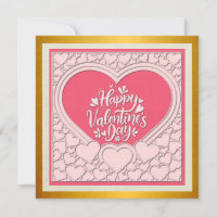 Elegantes rosa Herz Happy Valentine's Day Stilvoll