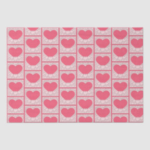 Elegantes rosa Herz Happy Valentine's Day Stilvoll Seidenpapier