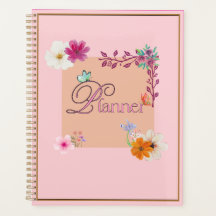 Elegantes Rosa-Hochzeit Monats-Wochen-Planer