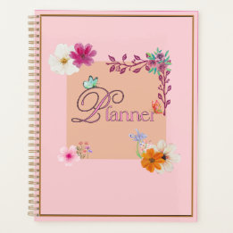 Elegantes Rosa-Hochzeit Monats-Wochen-Planer Planer