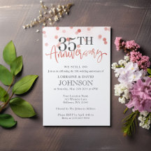 Elegantes Rosa-Hochzeit zum 35. Hochzeitstag