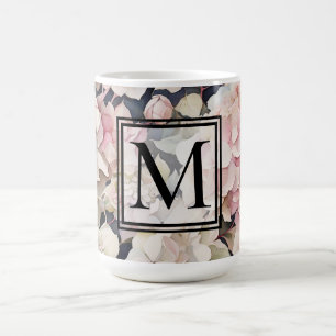Elegantes, rosa Hydrangeas in Aquarellfarben Kaffeetasse