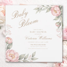 Elegantes Rosa In Bloom Mädchen-Baby-Party 