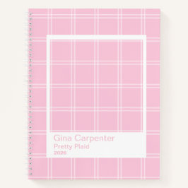 Elegantes rosa Karo Transparentrahmen Notizbuch