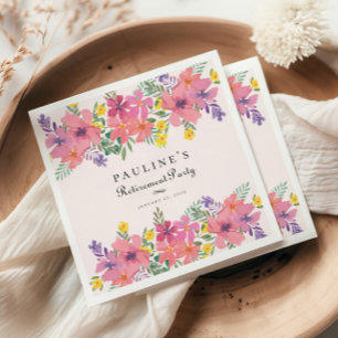 Elegantes rosa Lila Party für die Blumenruhestätte Serviette