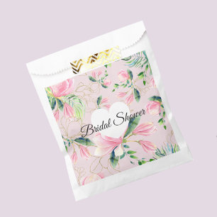 Elegantes rosa Magnolia Brautparty Geschenktütchen