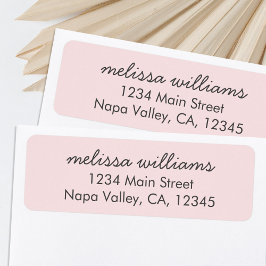 Elegantes, rosa Minimalistisches Rücksendeadresse-