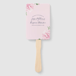 Elegantes Rosa Modernes Begrüßungsangebot Fächer