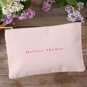 Elegantes Rosa Modernes Minimalistisch Zubehörtasche