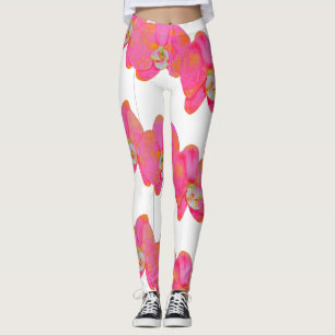 Elegantes Rosa Orchid Aquarellbild Leggings