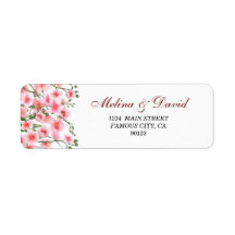 Elegantes Rosa Orchid Florals Adressenlabel
