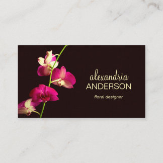 Elegantes rosa Orchid-Foto Visitenkarte