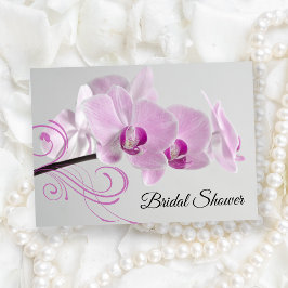 Elegantes Rosa Orchids Brautparty Einladung