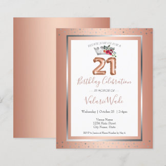 Elegantes Rosa Party 21. Geburtstag