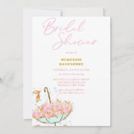 Elegantes Rosa-Peony-Brautparty Einladung