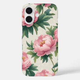 Elegantes rosa Peony Floral Pattern - Zeitlos iPhone 16 Hülle