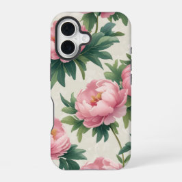 Elegantes rosa Peony Floral Pattern - Zeitlos iPhone 16 Hülle