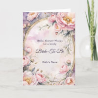 Elegantes Rosa Peony Oval Frame Brautparty