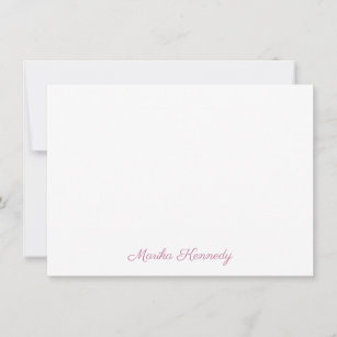 Elegantes, rosa Personalisiertes Signaturskript Mitteilungskarte