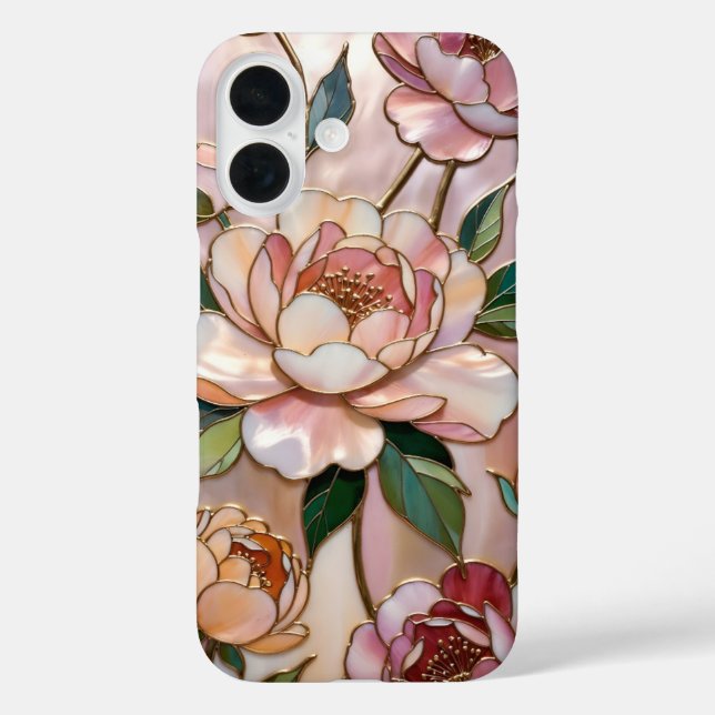 Elegantes rosa Pfingstrose iPhone-Case Romantische Case-Mate iPhone Hülle (Rückseite)