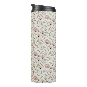 Elegantes rosa Pollenmuster Thermosbecher