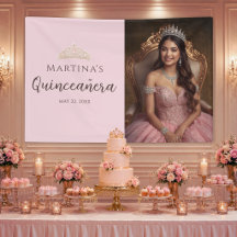 Elegantes Rosa Quinceañera-Banner