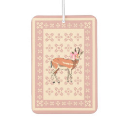 Elegantes Rosa Reh-Muster-Weihnachten  Autolufterfrischer
