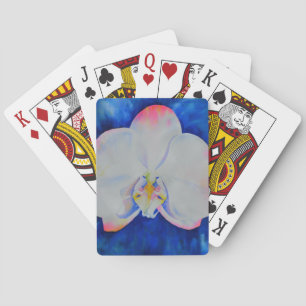 Elegantes Rosa Rosa Rosa Orchid Blume Spielkarten