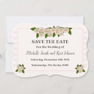 Elegantes Rosa Rose Save the Date