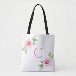 Elegantes rosa Roses Monogramm