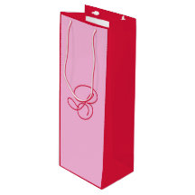 Elegantes rosa & rotes Monogramm-Schriftzug-Name