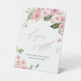 Elegantes rosa Sakura Baby Dusche Windel Raffle Sc Sockelschild