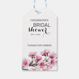 Elegantes Rosa Sakura Florales Brautparty Dankesch Geschenkanhänger