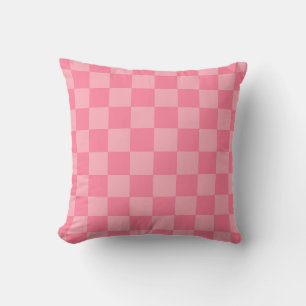 Elegantes rosa Schachbrettmuster Kissen