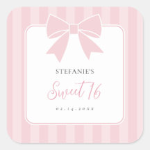 Elegantes rosa Schleifen Mädchen Sweet 16 Geburtst