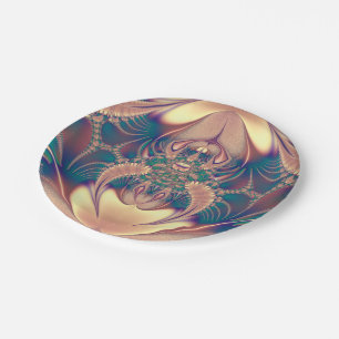 Elegantes rosa Seidendesign Pappteller