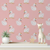 Elegantes rosa Swan Princess-Muster