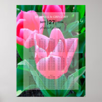 Elegantes rosa Tulips Hochzeitssattel