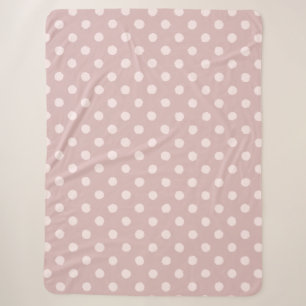 Elegantes Rosa Tupfen-Kissen Sherpadecke