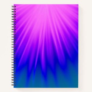 Elegantes Rosa und Blau Abstrakt Notizbuch