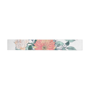 Elegantes rosa und blaues Aquarell Blumendesign