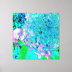 Elegantes rosa und blaues Limelight Hydrangea Leinwanddruck